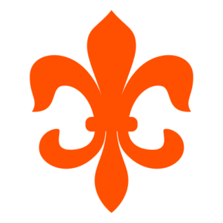 Fleur-de-lis Decal (Orange)